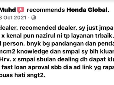 Nazirul Sales Advisor 
    Honda Cars<br src=